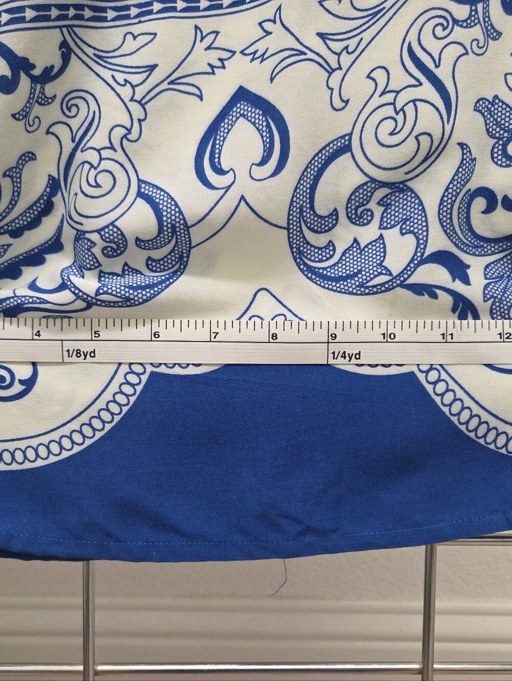 Forever 21 Cream and Blue Wide-Leg Printed Jumpsuit Pants - Picture 2 of 11